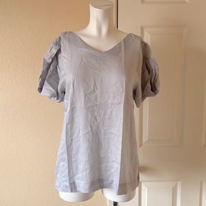 Style by SZ light blue short sleeve blouse Small